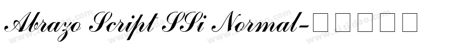 Abrazo Script SSi Normal字体转换